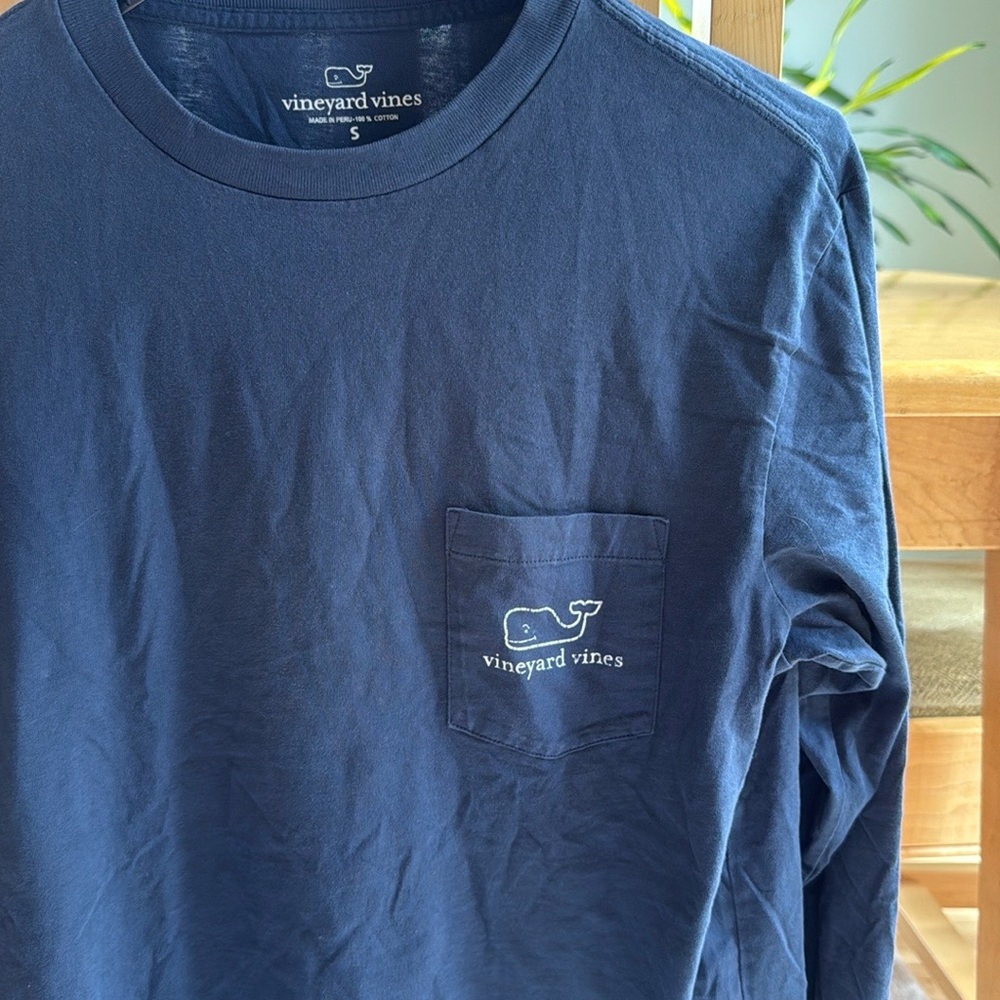 Vineyard Vines Deep Blue Long Sleeve Tee - Picture 4 of 11
